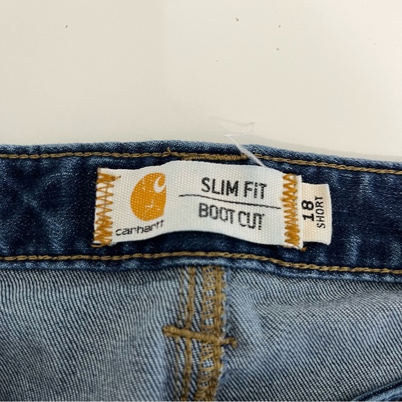 Carhartt Blue Slim Fit Bootcut Denim Jeans - Picture 9 of 16